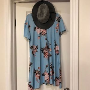 Super Soft Shirt Dress with printed flowers
